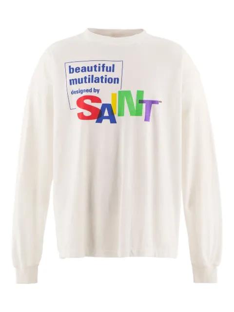 long-sleeve graphic T-shirt by SAINT MXXXXXX