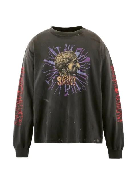 long-sleeve printed T-shirt by SAINT MXXXXXX
