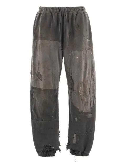 patchwork frayed track pants by SAINT MXXXXXX