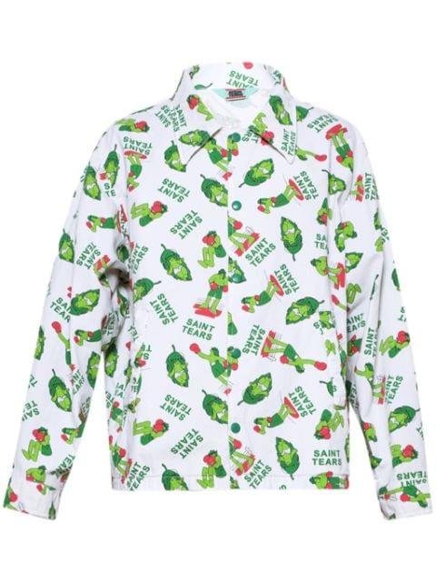 pattern-print shirt jacket by SAINT MXXXXXX