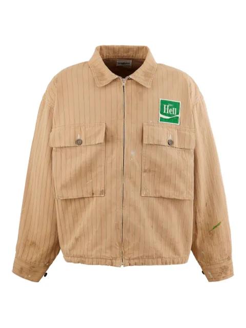 pinstripe zip-up jacket by SAINT MXXXXXX
