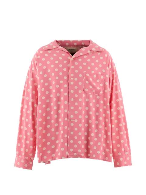 polka-dot long-sleeve shirt by SAINT MXXXXXX