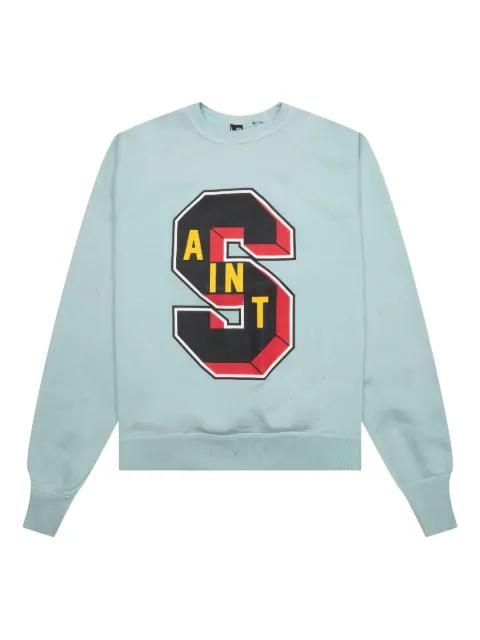 raglan-sleeve cotton sweatshirt by SAINT MXXXXXX