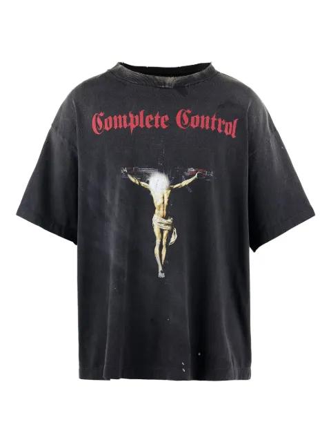slogan-print T-shirt by SAINT MXXXXXX