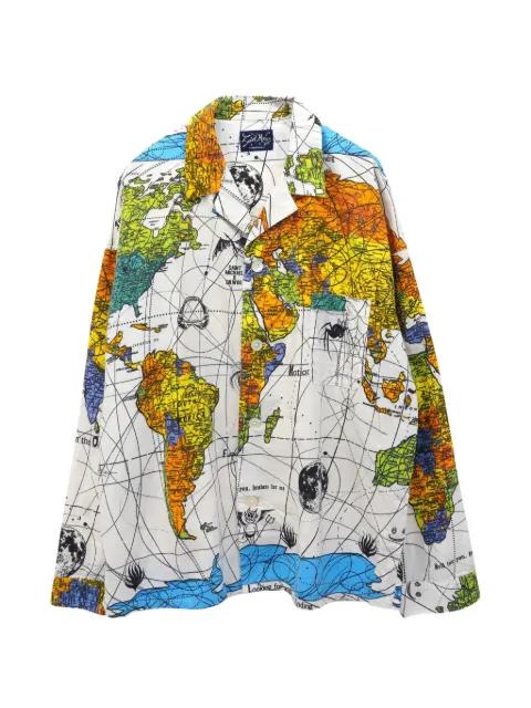 world-map print shirt by SAINT MXXXXXX
