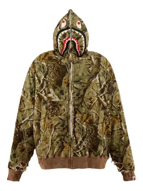 x A Bathing Ape® shark-print hoodie by SAINT MXXXXXX