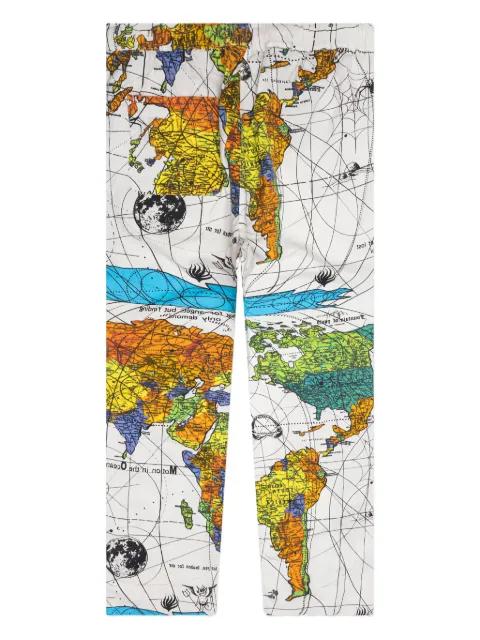 x Dr. Woo World Map printed trousers by SAINT MXXXXXX