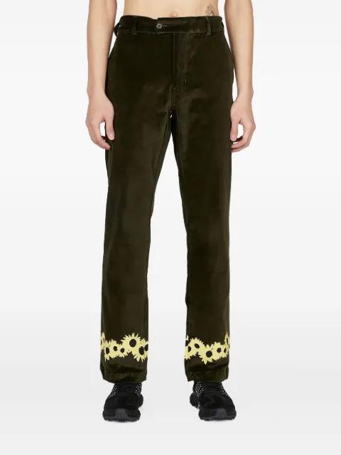 flower-trim trousers by SAINTWOODS