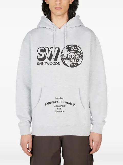 graphic-print hoodied hoodie by SAINTWOODS