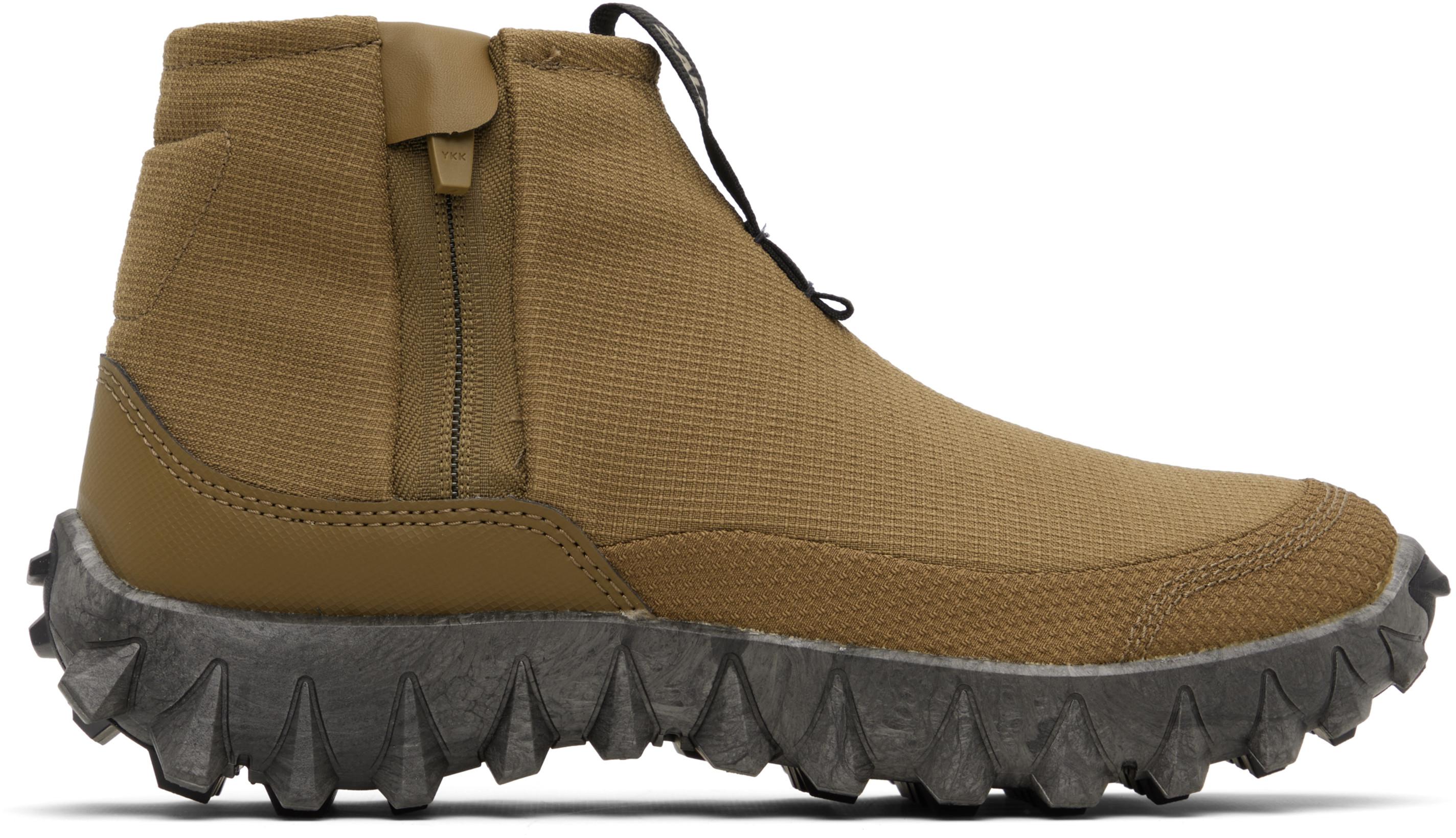 Khaki Snowclog Mid High Top Sneakers by SALOMON
