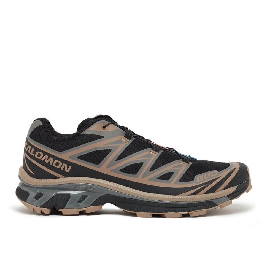 Salomon Mens Black / Portabella / Pewter Salomon Xt-6 Lace- Up Sneakers by SALOMON Salomon Mens Black / Portabella / Pewter Salomon Xt-6 Lace- Up Sneakers by SALOMON