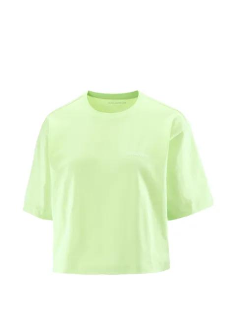 logo-print cropped t-shirt by SALOMON