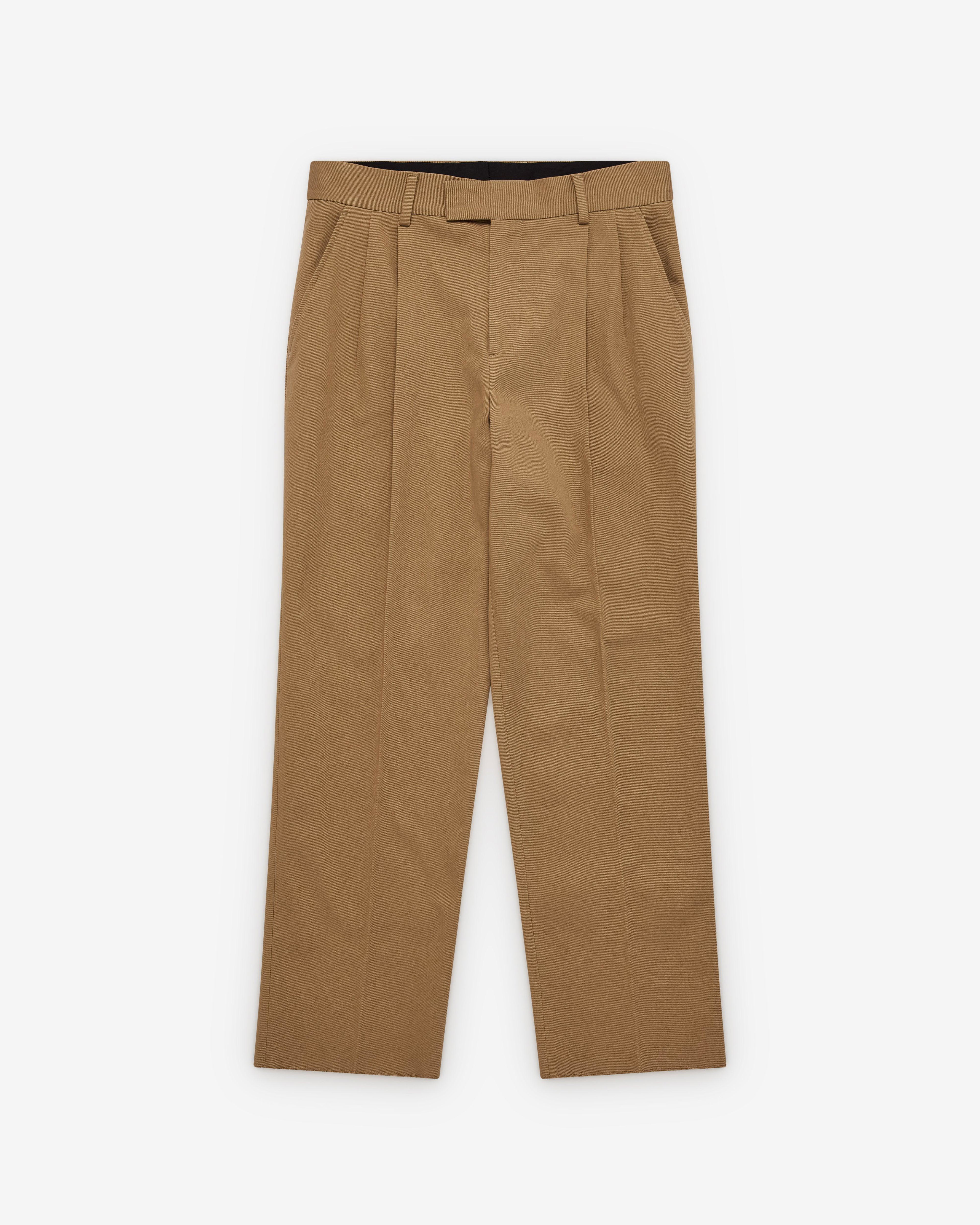 Salon C. Lundman - Men's Double Pleat Chinos - (Camel) by SALON C. LUNDMAN