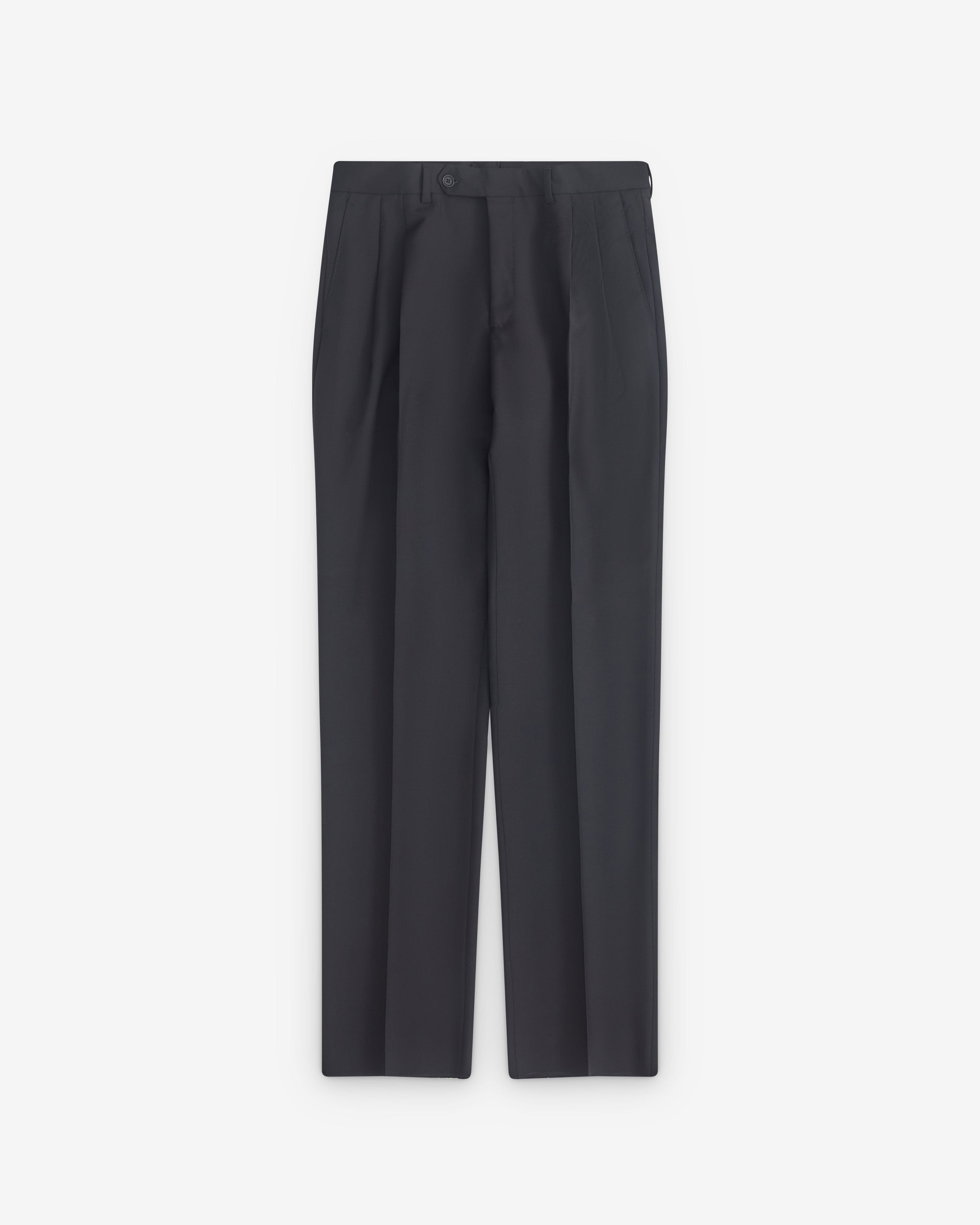 Salon C. Lundman - Men's Double Pleat Tuxedo Trouser - (Black) by SALON C. LUNDMAN