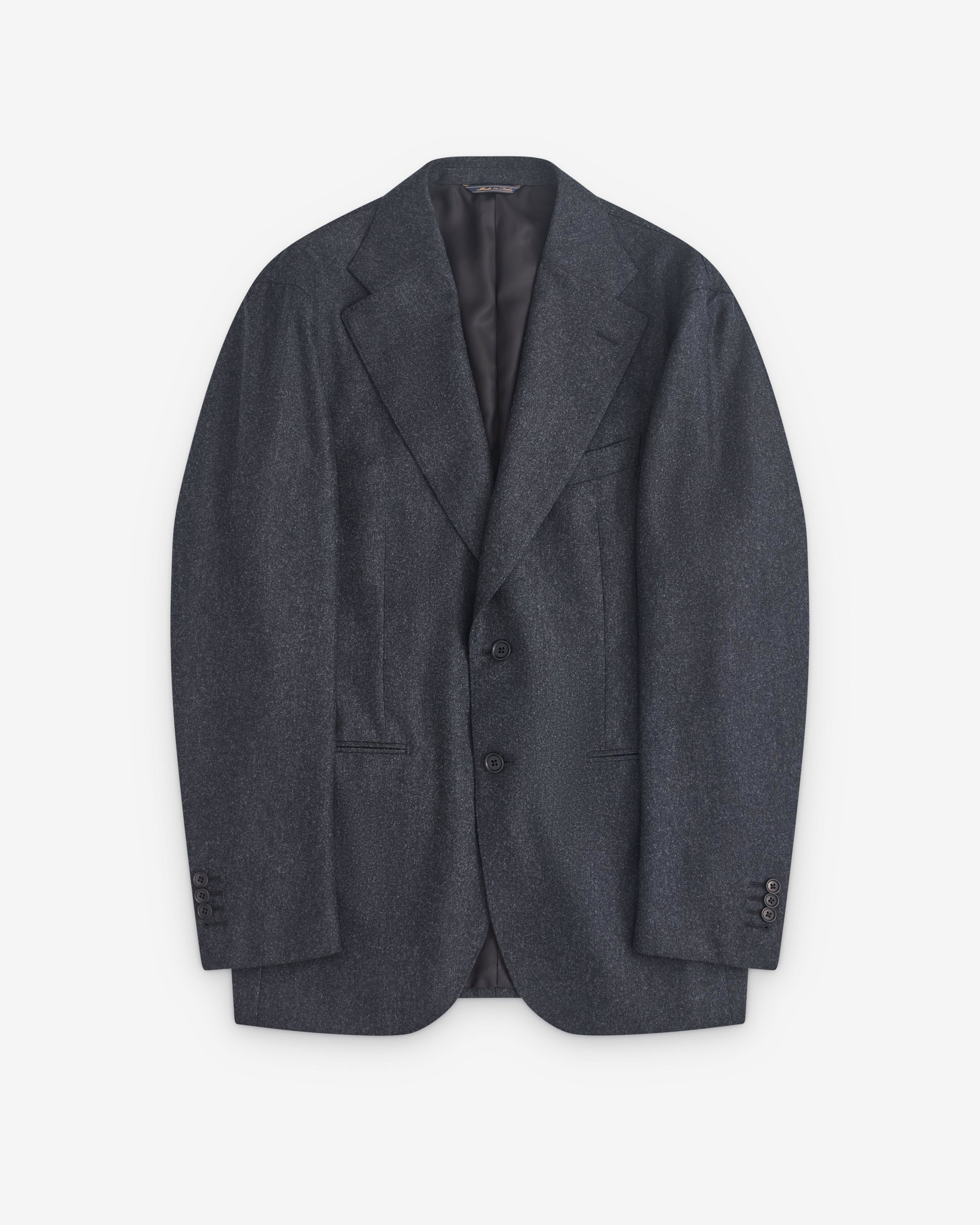 Salon C. Lundman - Men's Single Breasted Blazer - (Dark Grey) by SALON C. LUNDMAN