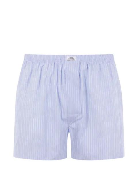 striped cotton boxers by SALON C. LUNDMAN