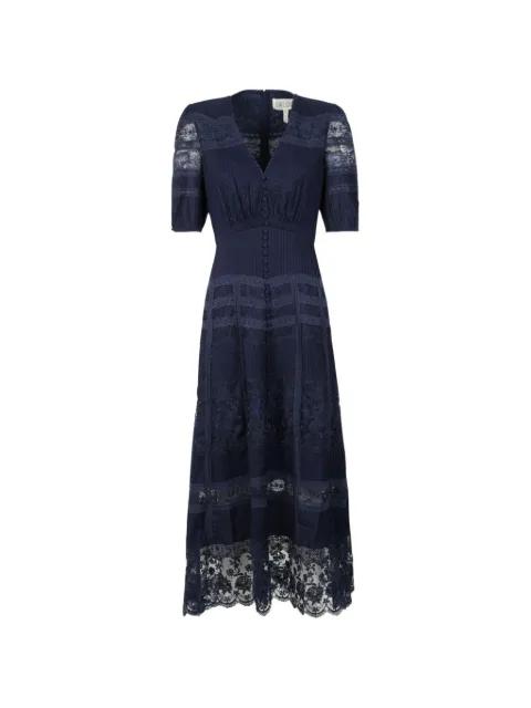 Lea lace-panel dress by SALONI