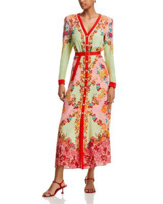 Leah Silk Belted Dress by SALONI