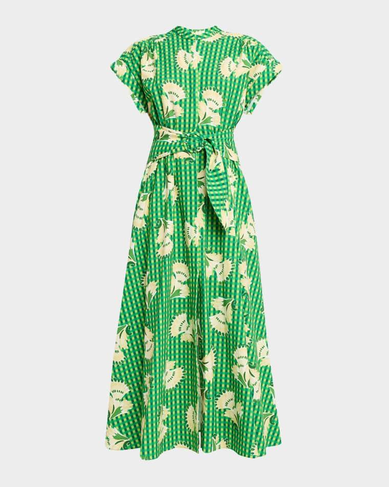Neesha Short-Sleeve Cotton Maxi Dress by SALONI