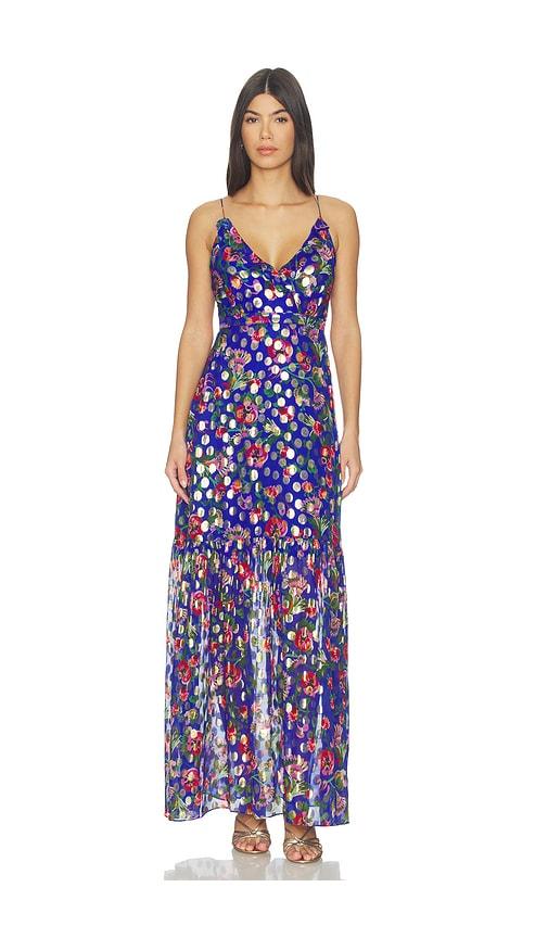SALONI Ani Long Dress in Royal by SALONI