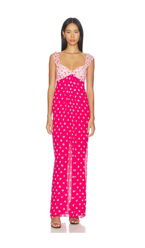 SALONI Chani Long Dress in Pink by SALONI
