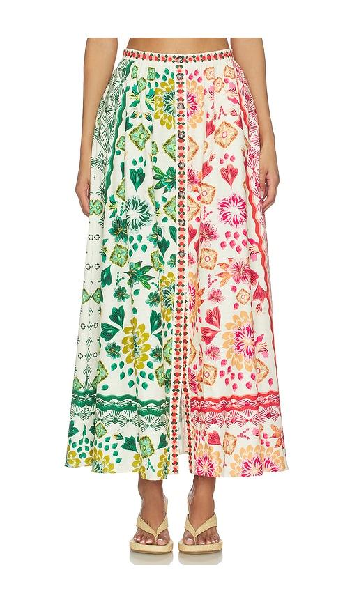 SALONI Judi-b Skirt in Green, Pink by SALONI