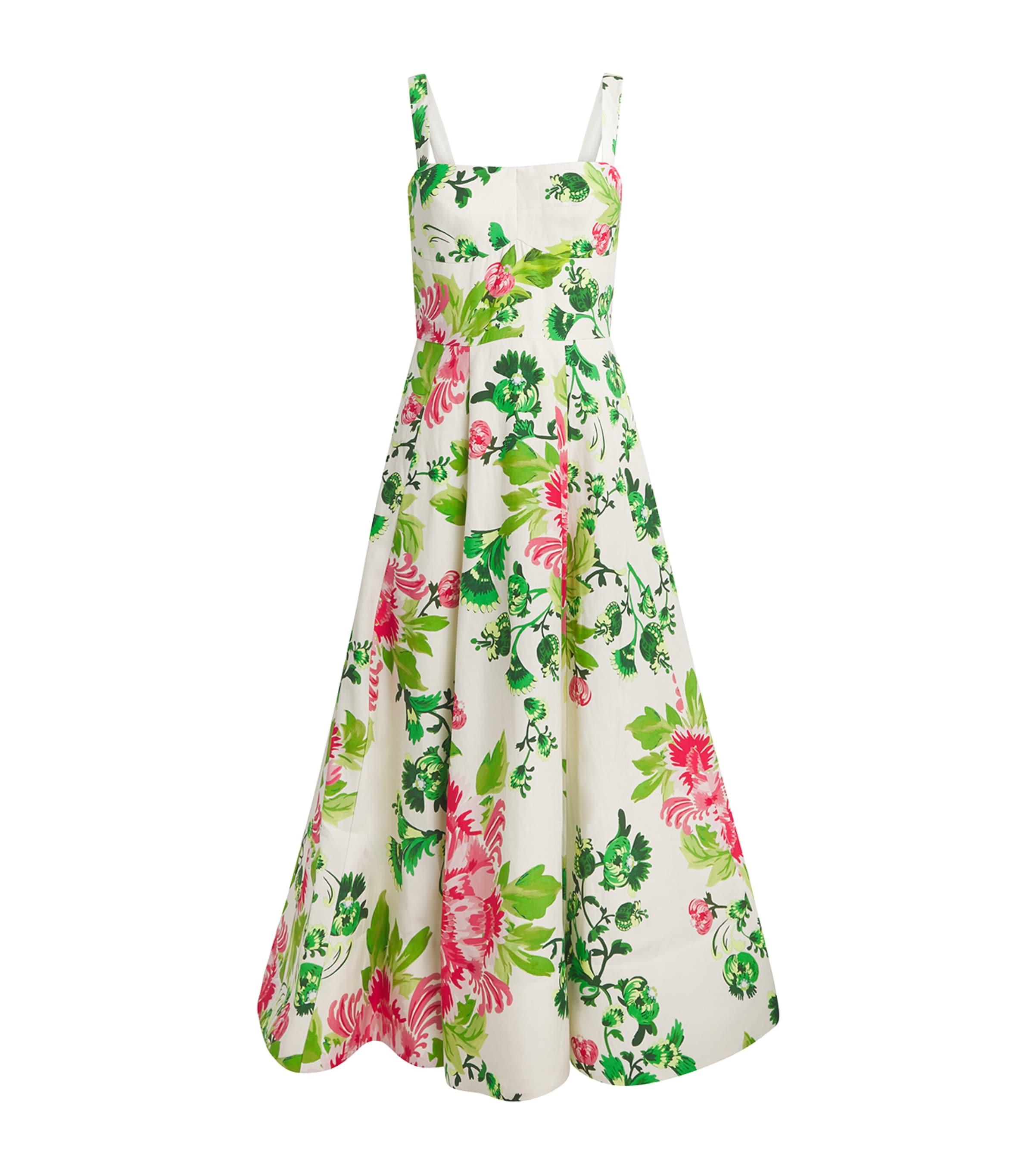 Saloni Floral Print Sabrina Midi Dress by SALONI