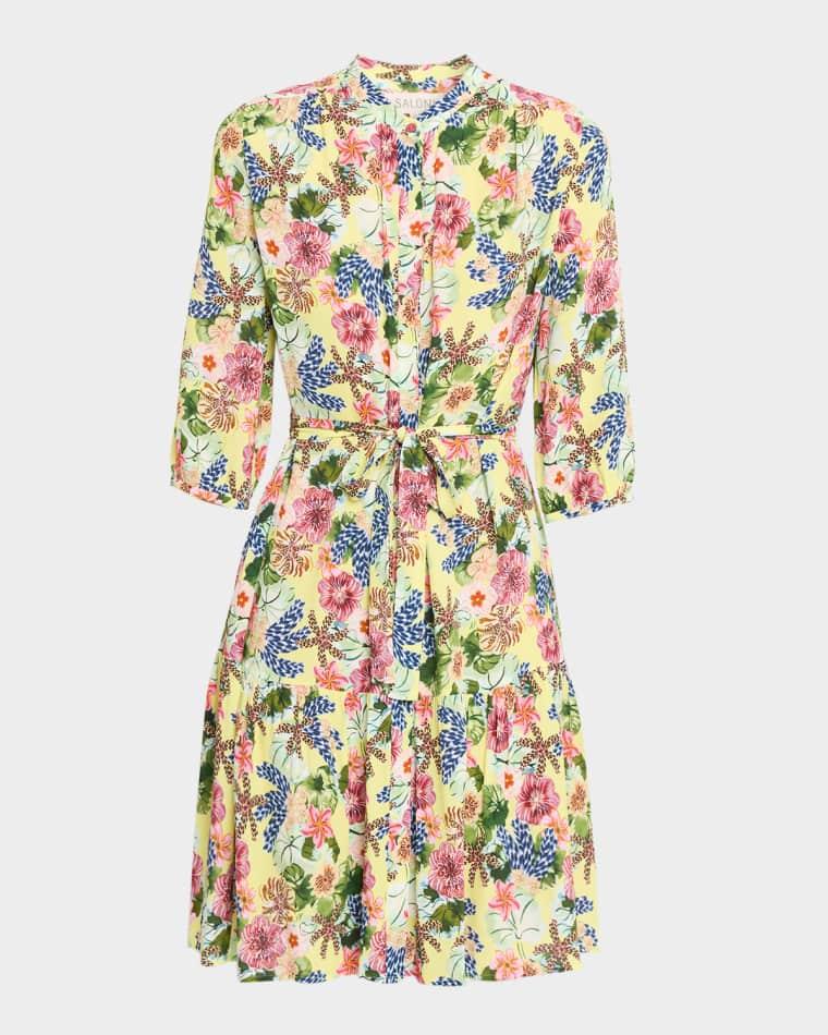 Tyra Printed A-Line Shirtdress by SALONI