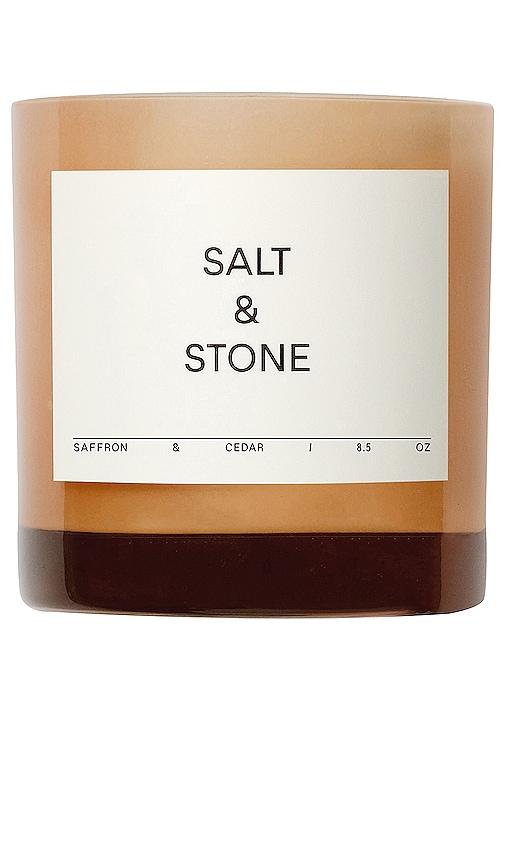 SALT & STONE Saffron & Cedar Candle in Beauty by SALT&STONE