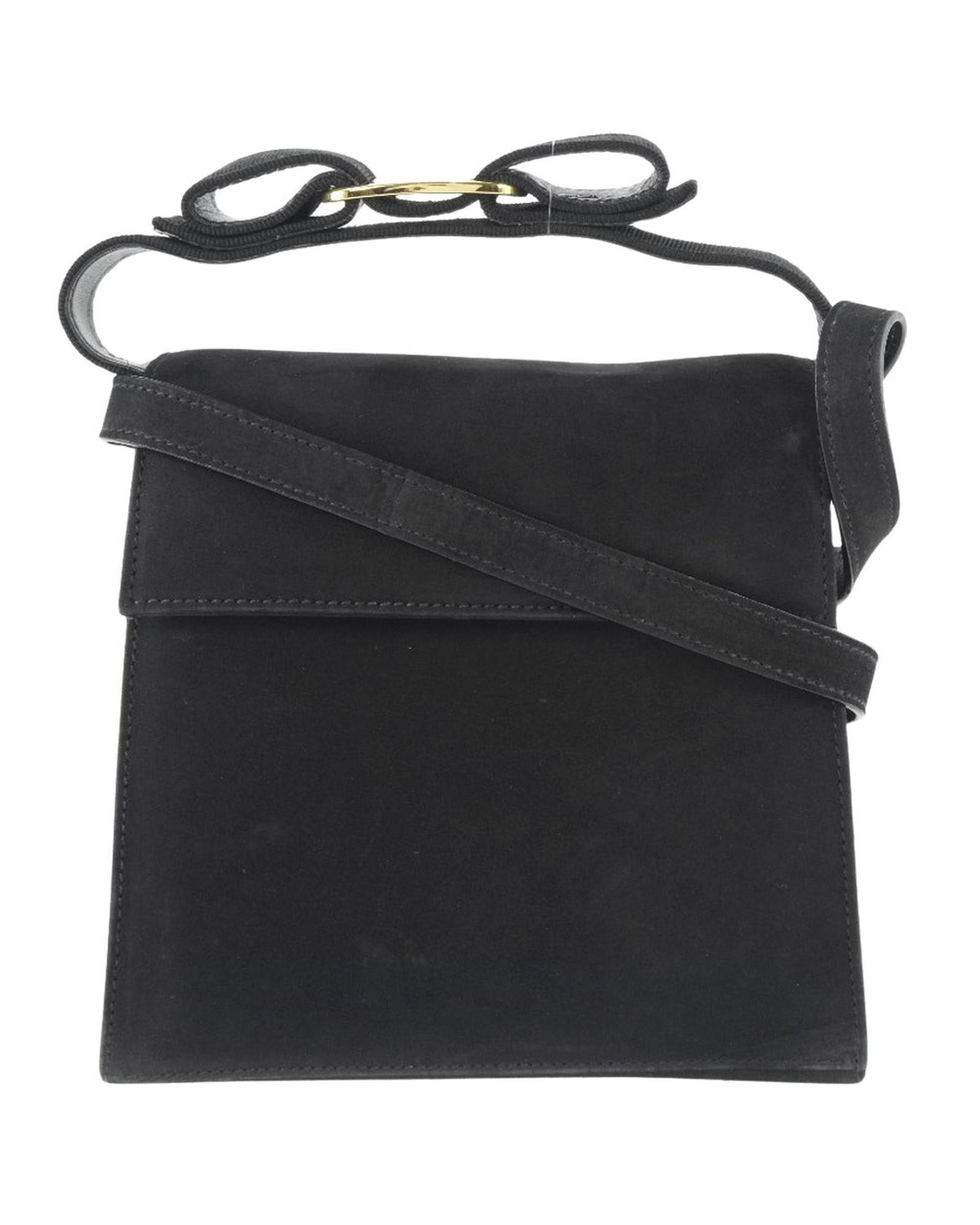 Preloved Suede Shoulder Bag Wo - Black by SALVATORE FERRAGAMO