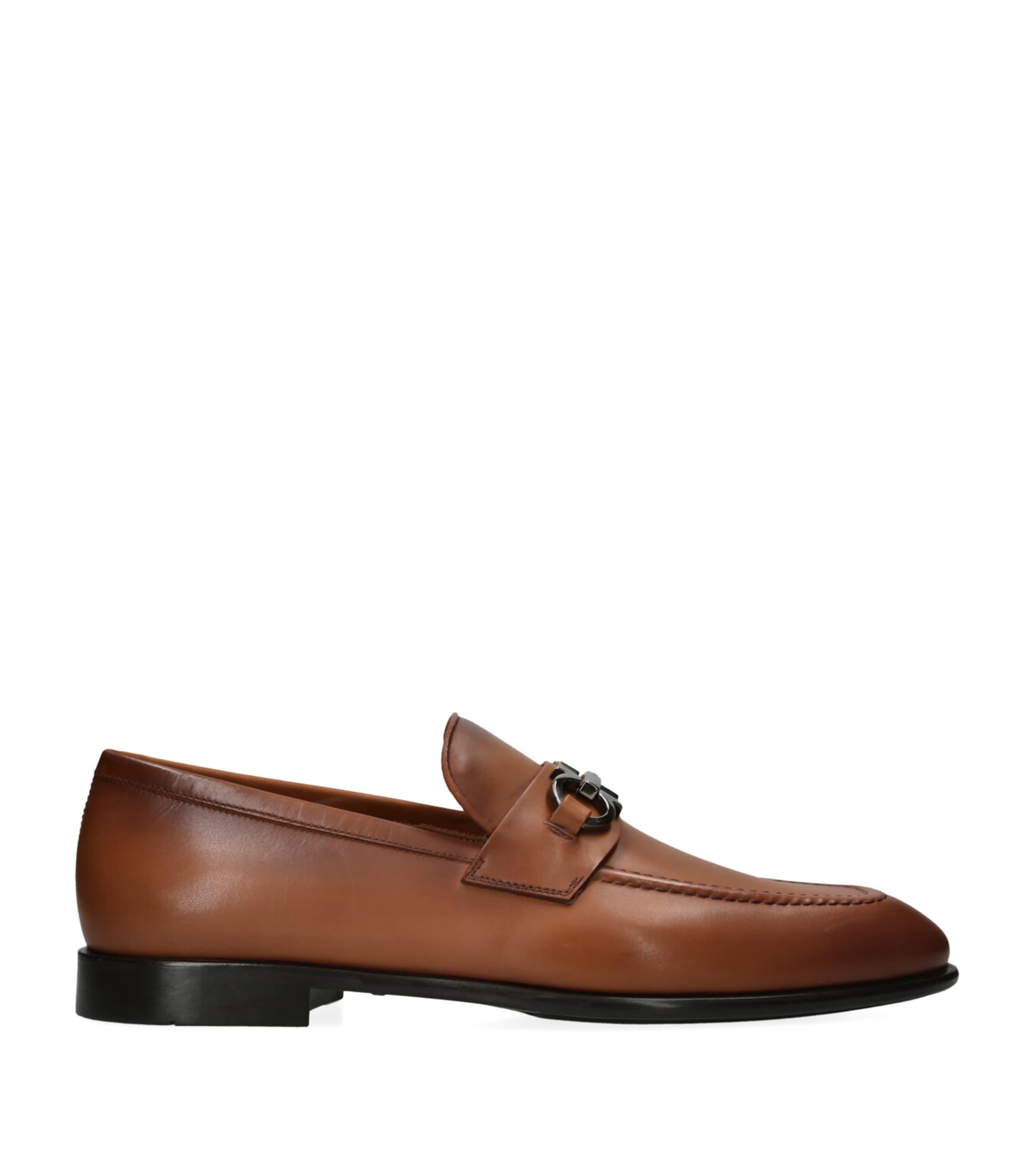 Salvatore Ferragamo Leather Foster Gancho Loafers by SALVATORE FERRAGAMO