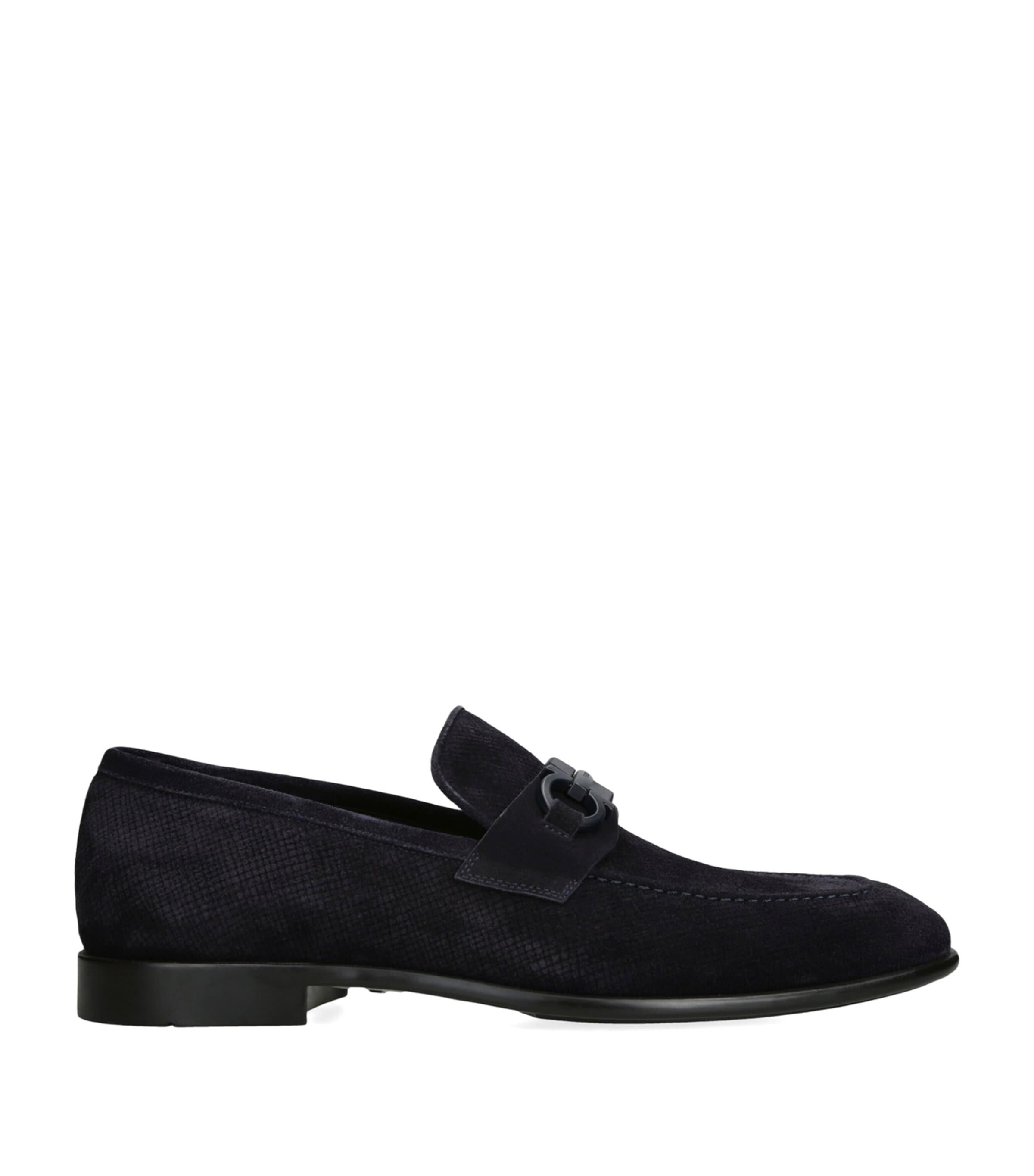 Salvatore Ferragamo Textured Suede Loafers by SALVATORE FERRAGAMO