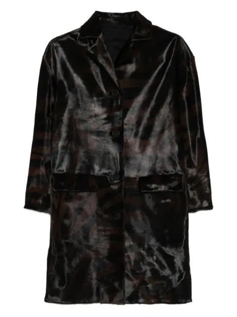 button-fastening shearling coat by SALVATORE SANTORO