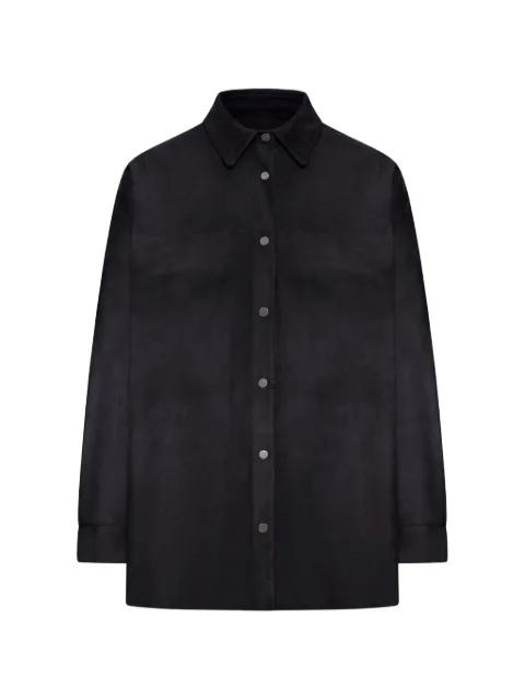 buttoned leather jacket by SALVATORE SANTORO