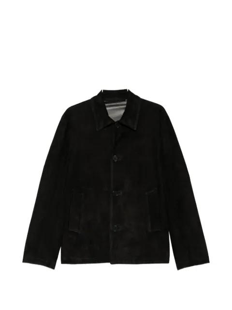 buttoned suede shirt by SALVATORE SANTORO