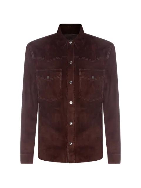 chest-pockets leather jacket by SALVATORE SANTORO