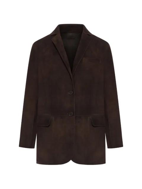 flap leather jacket by SALVATORE SANTORO