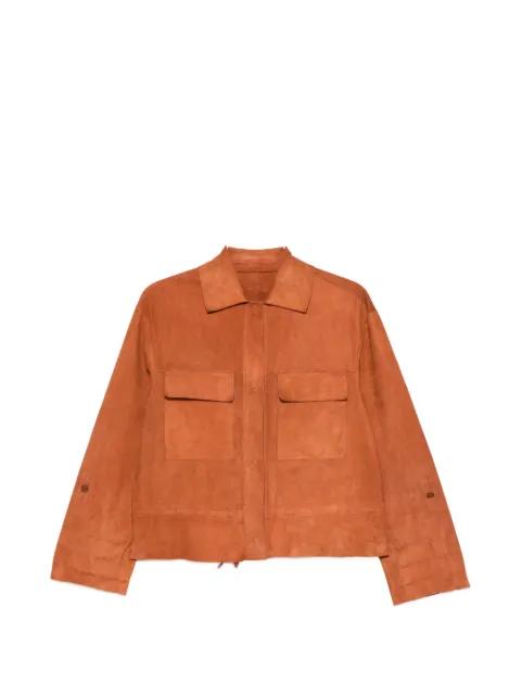flap-pocket suede jacket by SALVATORE SANTORO