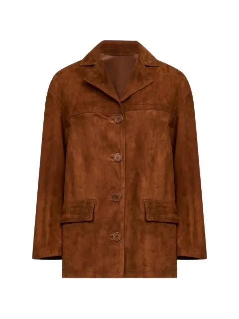 flap-pocket suede jacket by SALVATORE SANTORO
