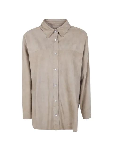 fringed leather shirt by SALVATORE SANTORO