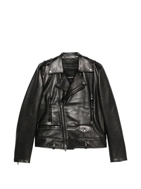 leather biker jacket by SALVATORE SANTORO