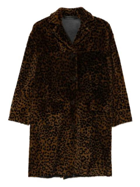 leopard-print buttoned coat by SALVATORE SANTORO