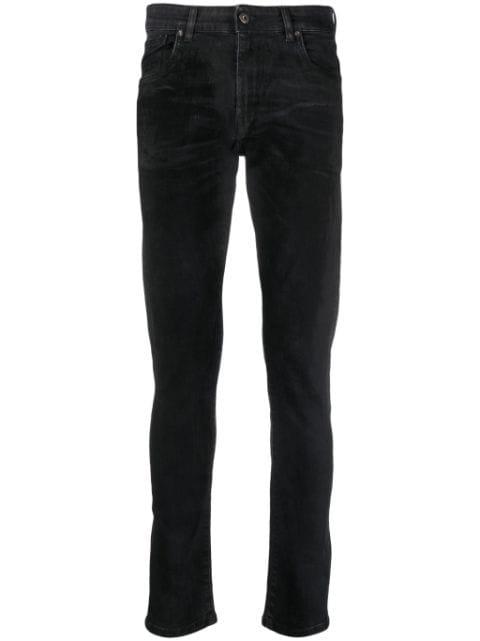 logo-patch straight-leg jeans by SALVATORE SANTORO