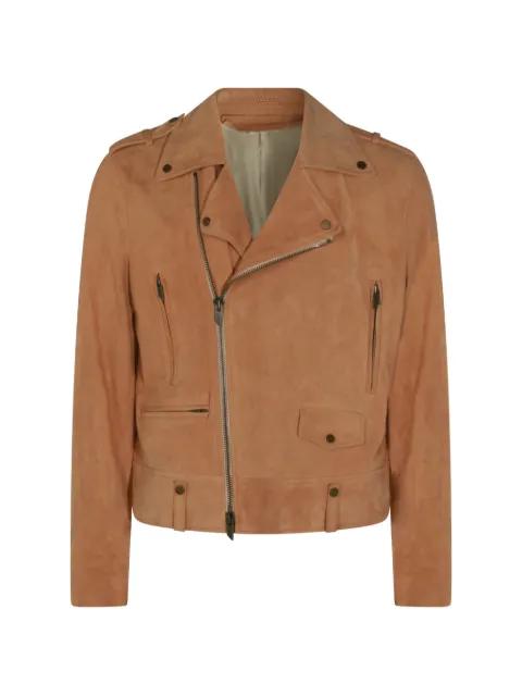 suede biker jacket by SALVATORE SANTORO