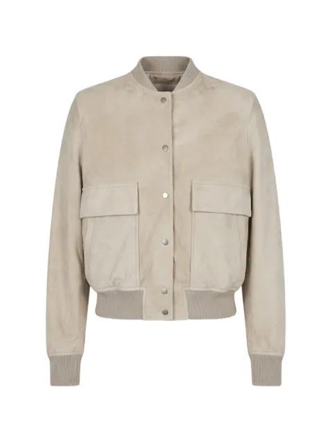 suede bomber jacket by SALVATORE SANTORO