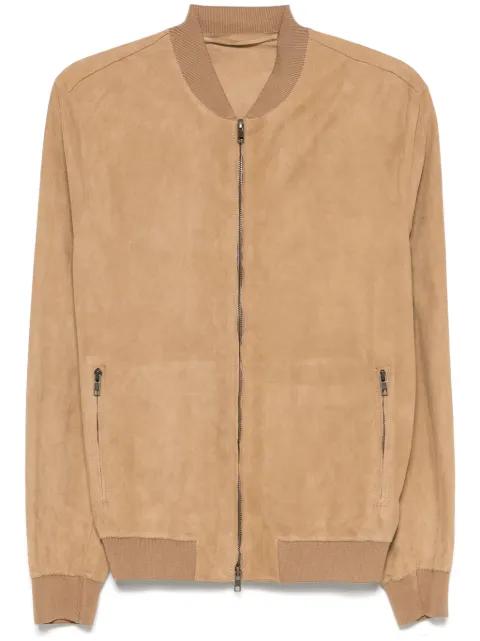suede bomber jacket by SALVATORE SANTORO