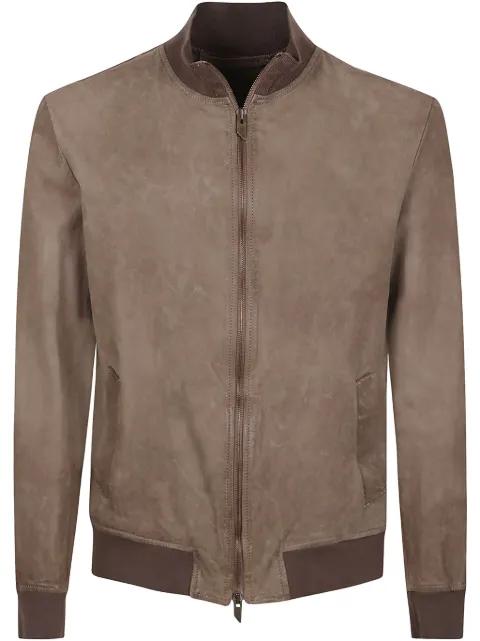 suede bomber jacket by SALVATORE SANTORO