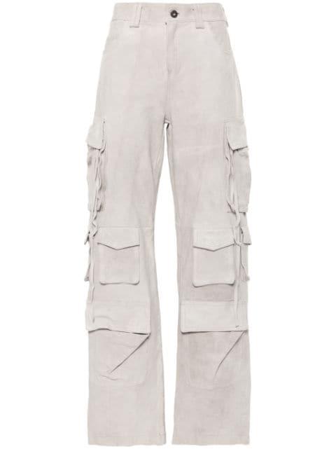 suede cargo trousers by SALVATORE SANTORO