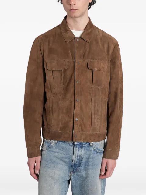 suede panelled jacket by SALVATORE SANTORO