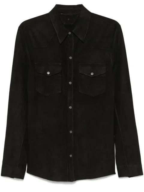 suede shirt jacket by SALVATORE SANTORO